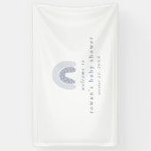 ROWANサマーボーイブルーボーホレインボーベビーシャワー 横断幕 (縦)