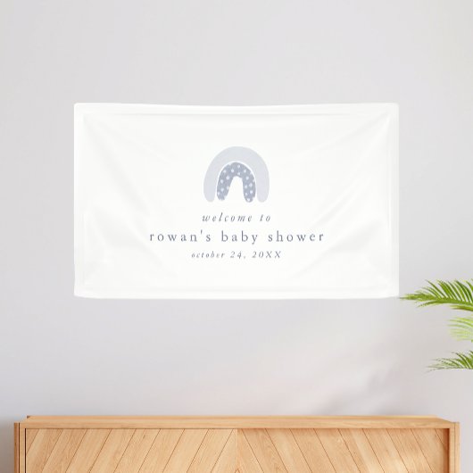 ROWANサマーボーイブルーボーホレインボーベビーシャワー 横断幕