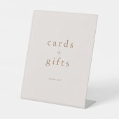 ROWANピンクと金ゴールドユニークカーシンプルドとギフト 台座サイン (正面)