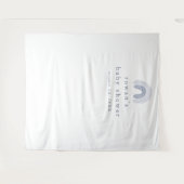 ROWANボーイブルーボーホレインボーベビーシャワー背景 タペストリー (正面(横))