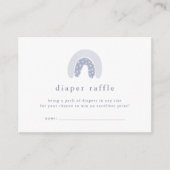 ROWANボーホレインボーベビーシャワーおむつラッフル エンクロージャーカード (正面)