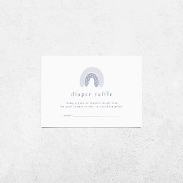 ROWANボーホレインボーベビーシャワーおむつラッフル エンクロージャーカード