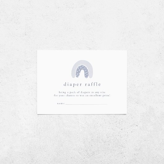 ROWANボーホレインボーベビーシャワーおむつラッフル エンクロージャーカード