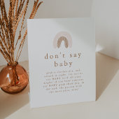 ROWAN女の子レインボー言わないベビーゲーム赤ちゃんシャワー 台座サイン