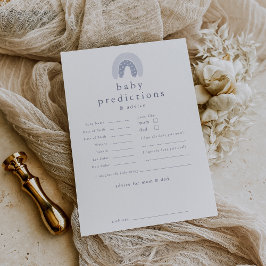 ROWAN少年ベビー予測赤ちゃんシャワーゲームカード 招待状