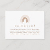 ROWAN春ガールピンクボホレインボーベビーシャワー エンクロージャーカード (正面)