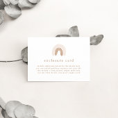 ROWAN春ガールピンクボホレインボーベビーシャワー エンクロージャーカード