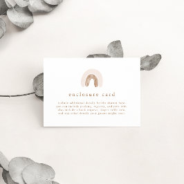 ROWAN春ガールピンクボホレインボーベビーシャワー エンクロージャーカード