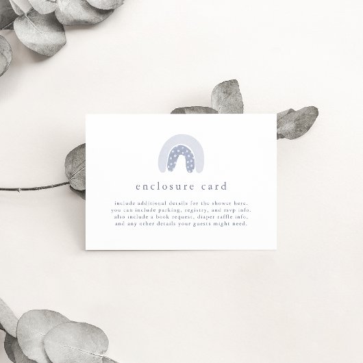 ROWAN春ボーイブルーボーホレインボーベビーシャワー エンクロージャーカード