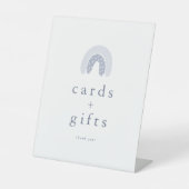 ROWAN男の子ボホ虹の赤ちゃんシャワーカードギフト 台座サイン (正面)
