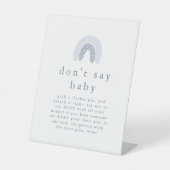 ROWAN男の子レインボー言わないベビーゲーム赤ちゃんシャワー 台座サイン (正面)