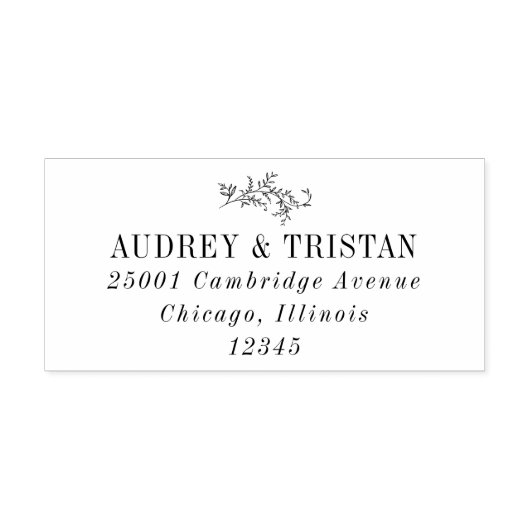 ROWAN Botanical Return Address ラバースタンプ (インプリント)