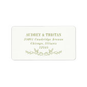 ROWAN Botanical Return Address Label ラベル (正面)