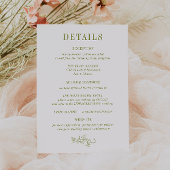 ROWAN Botanical Wedding Details Card 招待状