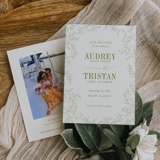 ROWAN Botanical Wedding Photo セーブザデート