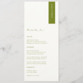 ROWAN Modern Wedding Place Card メニュー (正面)