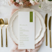 ROWAN Modern Wedding Place Card メニュー