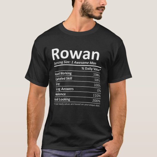 ROWAN Nutrition Funny Birthday Personalized Name G Tシャツ (正面)