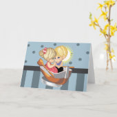 RowBoatグリーティングカード カード (黄色い花)