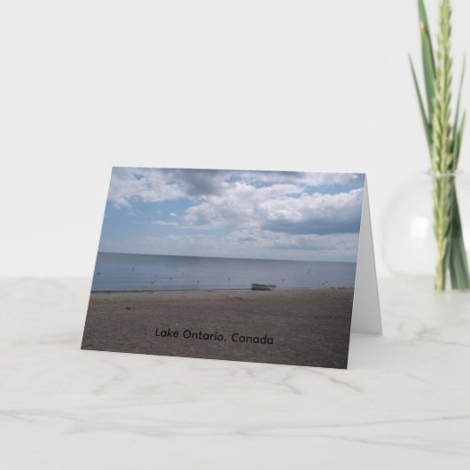 rowboat at Lake Ontario greeting card カード (正面)