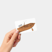 Rowboat cartoon illustration バッジ (手持ち)
