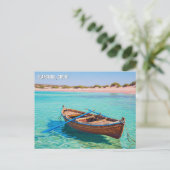 Rowboat Elafonisi Elafonissi Crete Greece Travel ポストカード (スタンド正面)