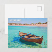 Rowboat Elafonisi Elafonissi Crete Greece Travel ポストカード (正面/裏面)
