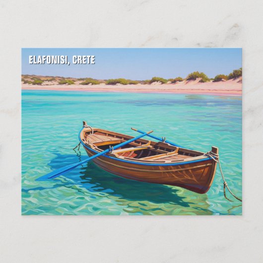 Rowboat Elafonisi Elafonissi Crete Greece Travel ポストカード (正面)