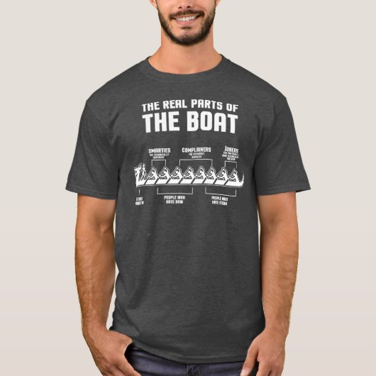 Rowboat Funny Team  I Rowing and Dragon Boat Tシャツ (正面)