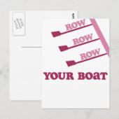 RowChick Row Row Row Your Boat ポストカード (正面/裏面)