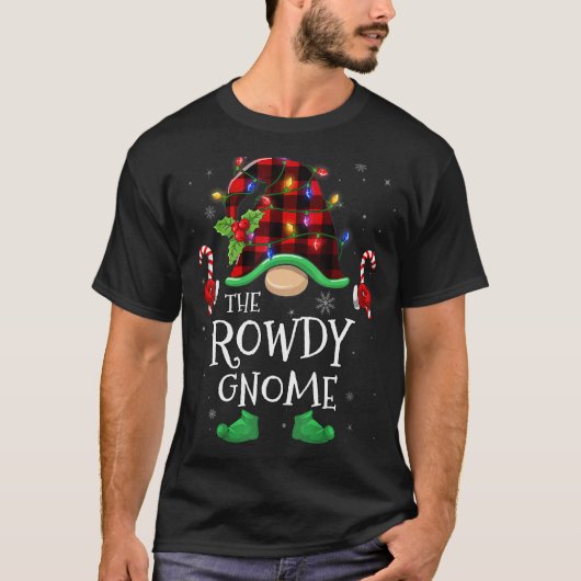 Rowdy Gnome Buffalo Plaid Matching Family Christma Tシャツ (正面)