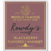 Rowdy's ウイスキーラベル ステッカー シール (正面)