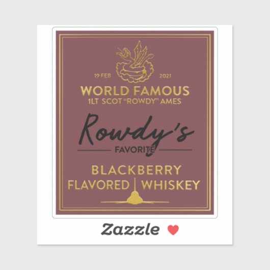 Rowdy's ウイスキーラベル ステッカー シール (シート)