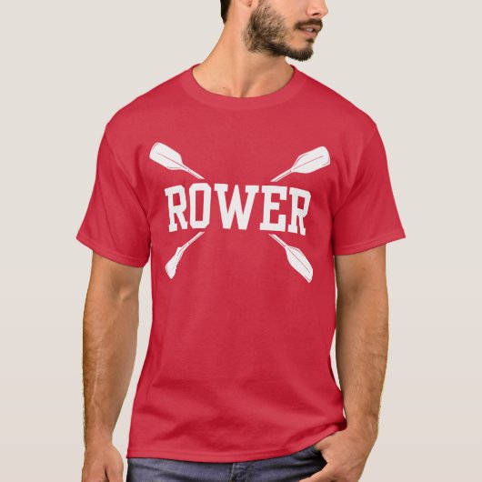 Rower Crew Row Rowing Sports vintage Tシャツ (正面)