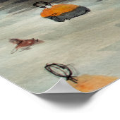 Rowing Boat Nautical Boat Watercolor ポスター (角)