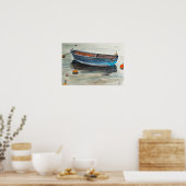 Rowing Boat Nautical Boat Watercolor ポスター (キッチン)