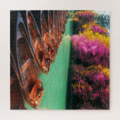 Rowing Boats Lake Trees Plitvice Lakes Croatia ジグソーパズル (横)