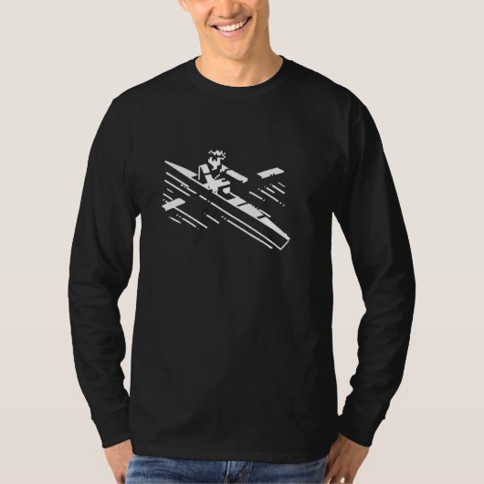 Rowing Cartoon Style Oars Tシャツ (正面)