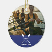 Rowing Crew Gifts Rowers Team Sport Boat Water Oar セラミックオーナメント (左)