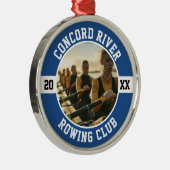 Rowing Crew Rower Team Club Boat Sports メタルオーナメント (右)