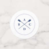 Rowing crossed oars navy initials コンフェッティ (スモール正面)