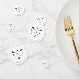 Rowing crossed oars navy initials コンフェッティ