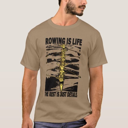 Rowing life for rowers kayak canoe water sports re tシャツ (正面)