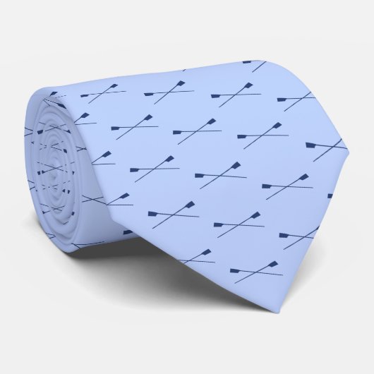 Rowing oars pattern blue ネクタイ (ロール)