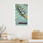 Rowing Team Matchbox Art Print, Lithuanian Vintage ポスター (キッチン)