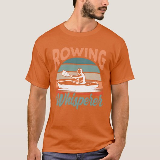 Rowing Whisperer Crew Row Rower Sports retro retro Tシャツ (正面)