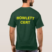Rowlett CERTのTシャツ Tシャツ (裏面)
