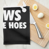 Rows Before Hoes – ローイングマおもしろいシントレーニング キッチンタオル (四つ折り)