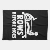 Rows Before Hoes – ローイングマおもしろいシントレーニング キッチンタオル (横)