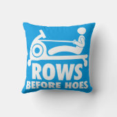 Rows Before Hoes – ローイングマおもしろいシントレーニング クッション (裏面)